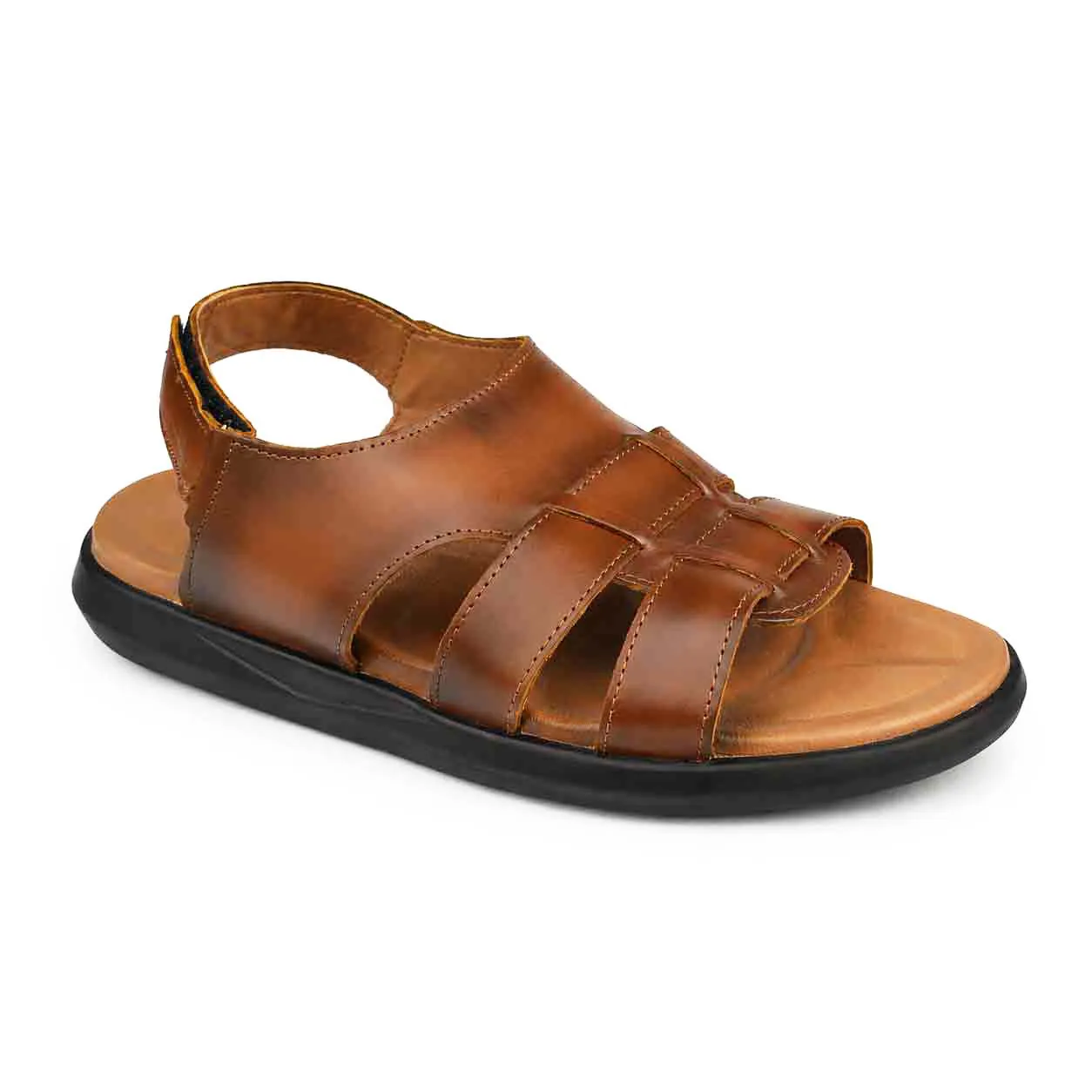 Sandales pour homme 032 marron Cuir 